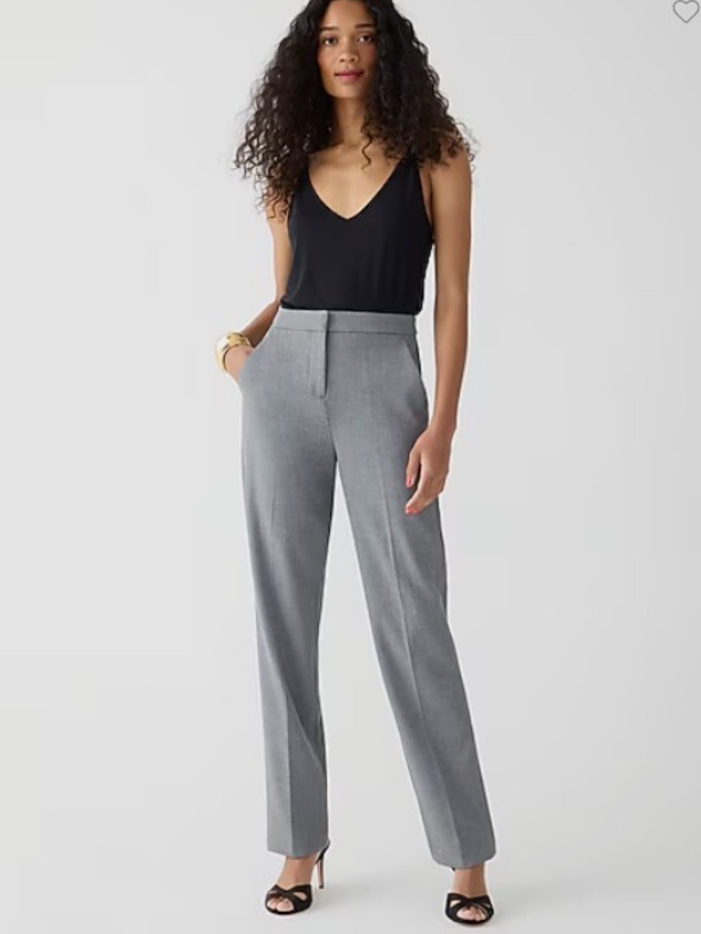 J. Crew Kate Gray Wool Blend Kate Slacks. Size 10.